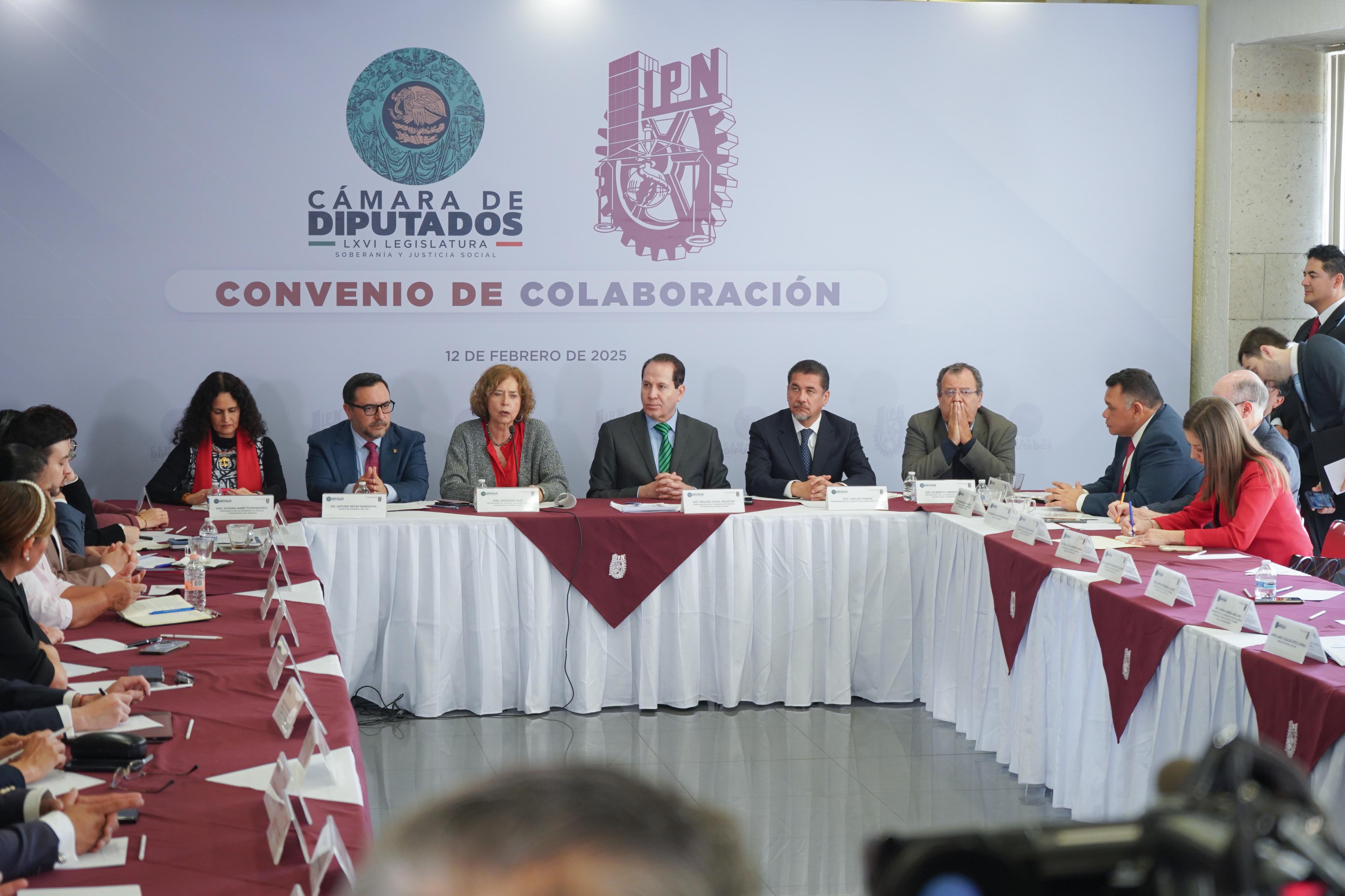 Congreso e IPN formalizan colaboración para el avance de la ciencia y la innovación tecnológica