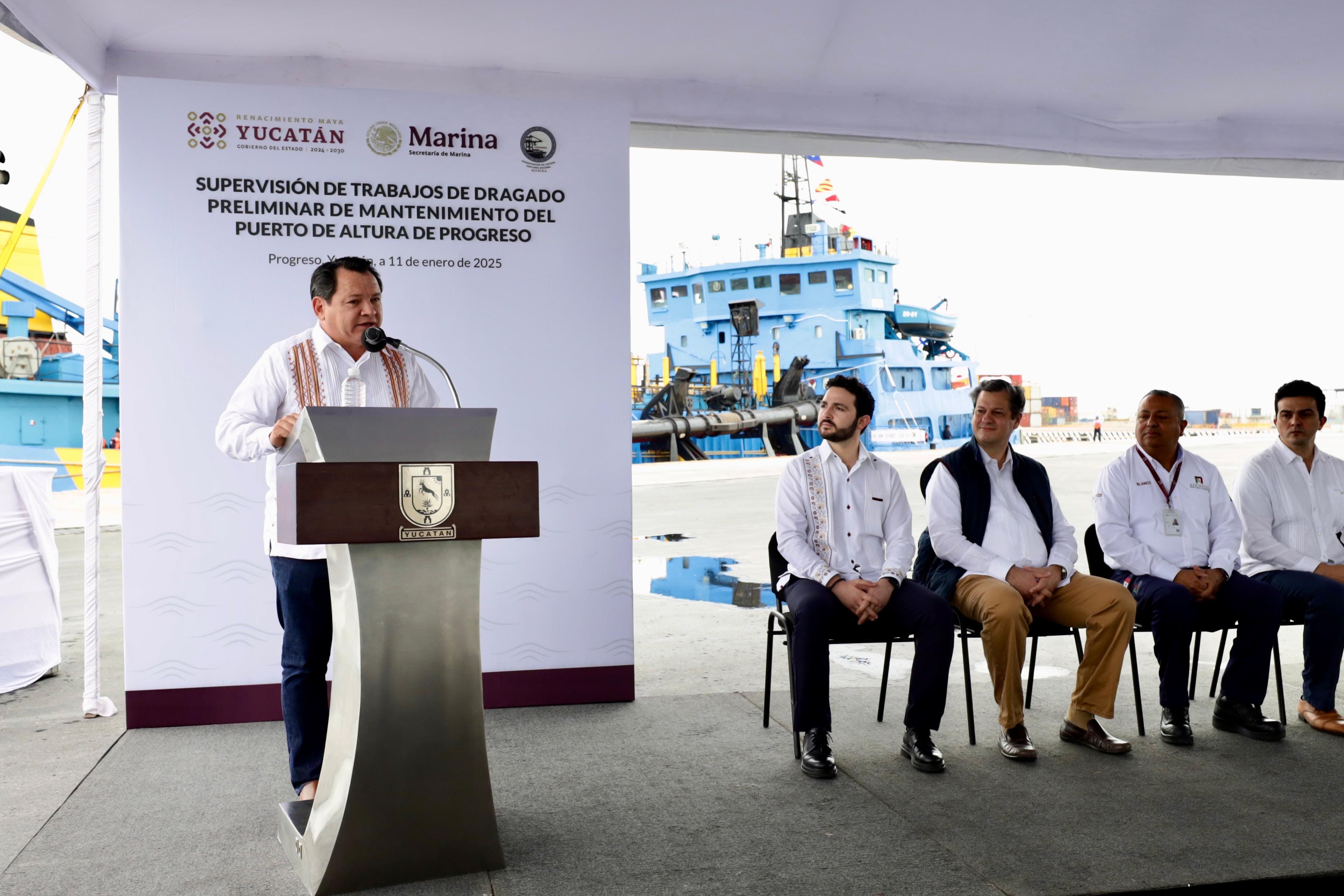 Arranca dragado del Puerto de Altura Progreso