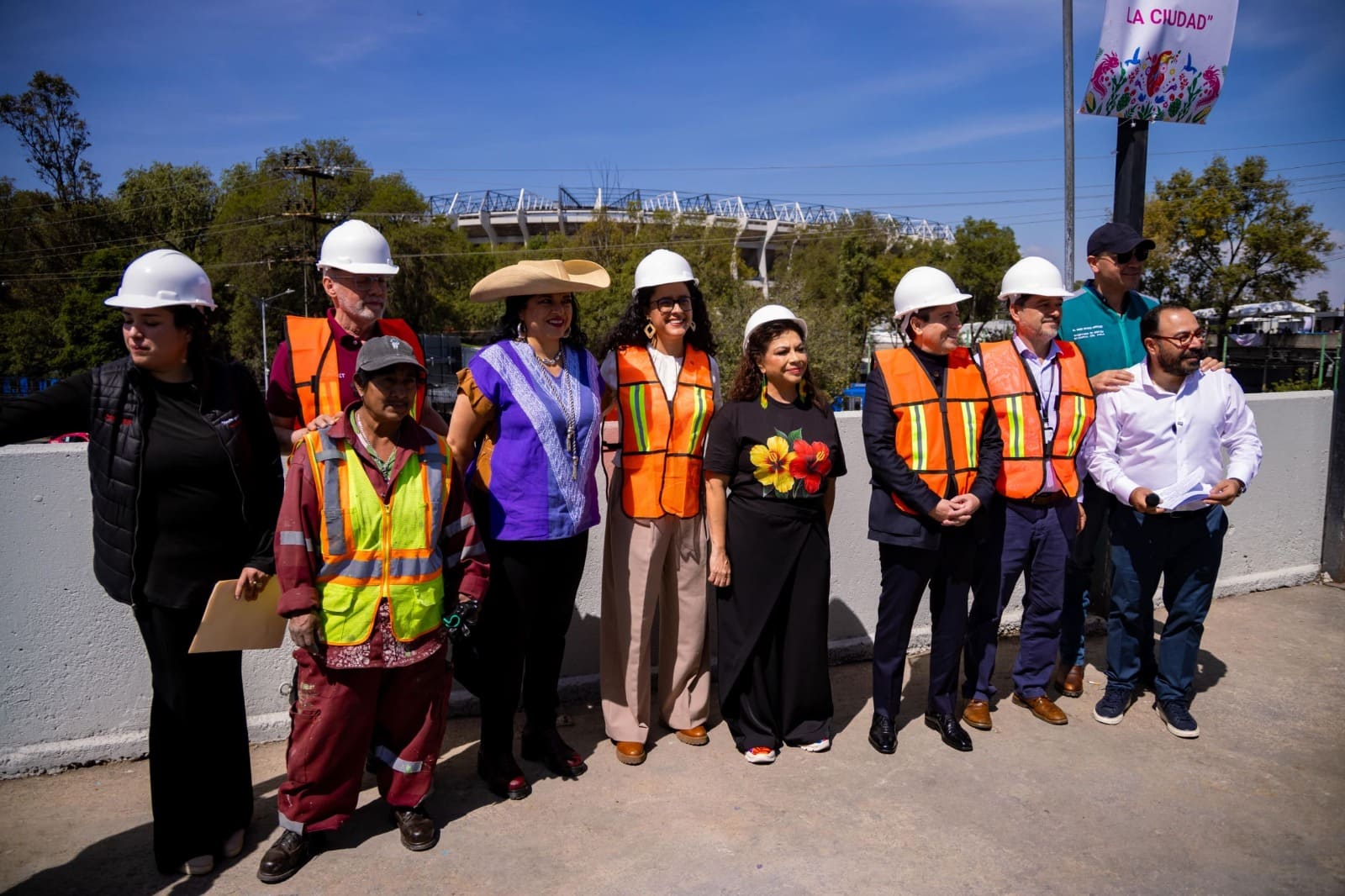 Clara Brugada pone en marcha obras de rehabilitación en las inmediaciones del Estadio Banorte